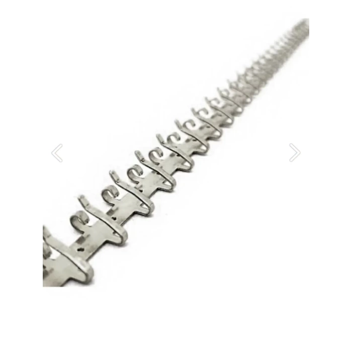 Metal Malzeme Gümüş Renk Bir Metre 92 Kancalı Tesbih&Takı Sergileme Askısı