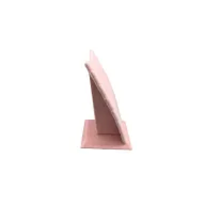 Model Süet Kumaş Pembe Renk 12/8 Cm Kolye - Zincir Ayaklı Stand