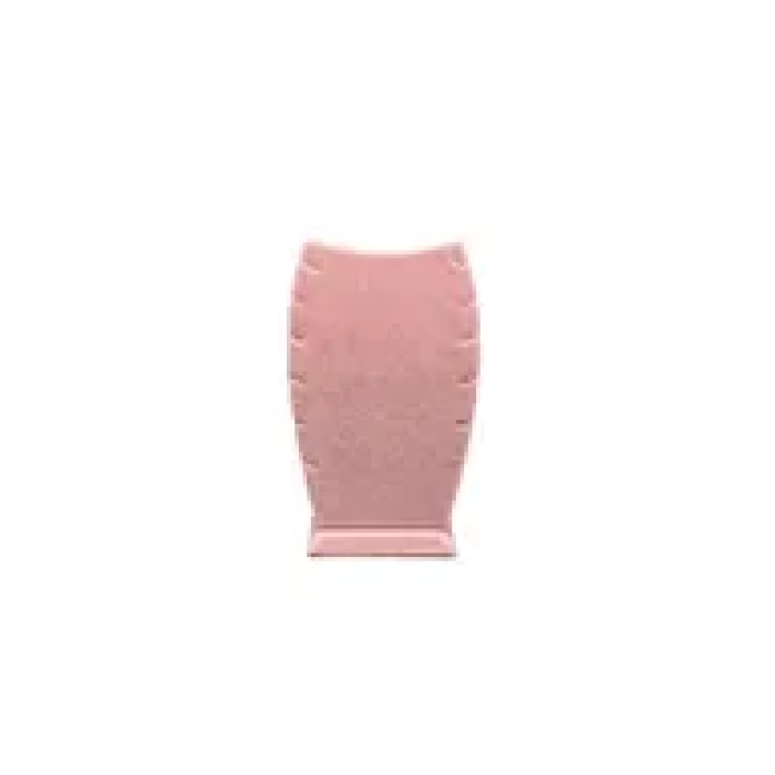 Model Süet Kumaş Pembe Renk 12/8 Cm Kolye - Zincir Ayaklı Stand