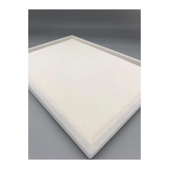 Sertex Kumaşı Krem Renk Takı Servis Kutu Tabla