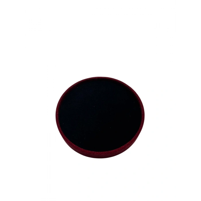 Silindir Model Süet Kumaş 20/20 cm Batırmalı Siyah-Kırmızı Küpe-Piercing Tablası