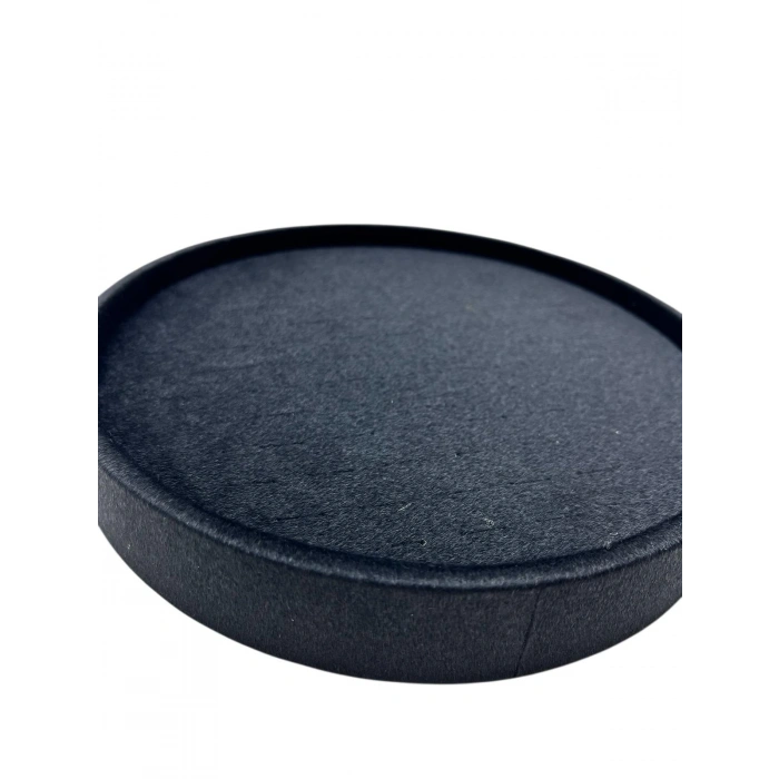 Silindir Model Süet Kumaş 20/20 cm Batırmalı Siyah Küpe-Piercing Tablası