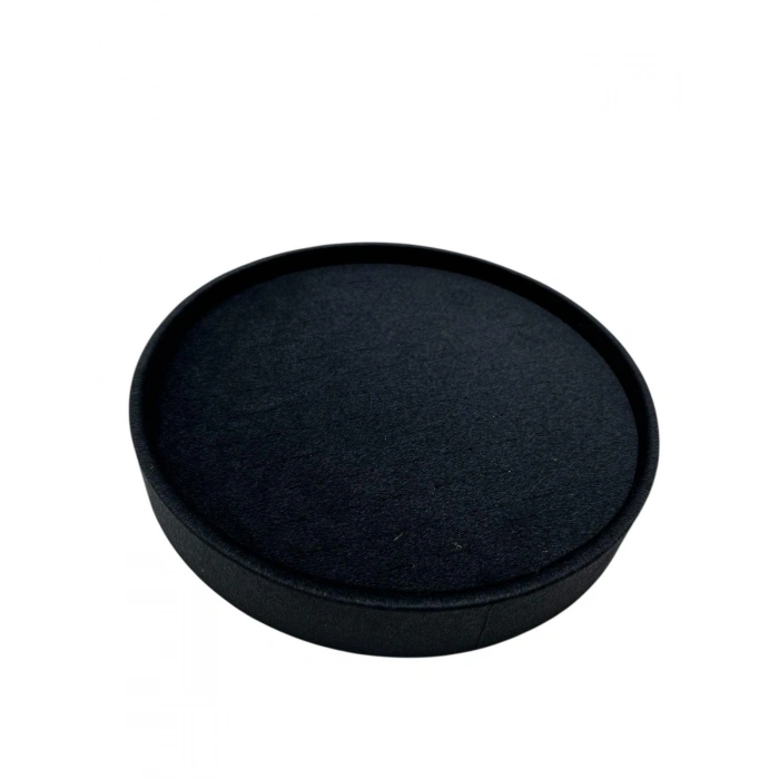Silindir Model Süet Kumaş 20/20 cm Batırmalı Siyah Küpe-Piercing Tablası