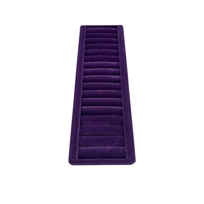 Süet Kaplama Mor Renk Sosisli 34/11 Cm Bileklik Kelepçe Tablası