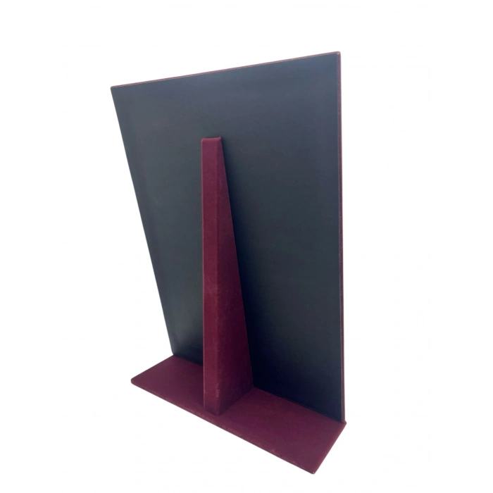 Süet Kumaş Bordo Renk 24/34 Cm Tırnaklı Tesbih-Kolye-Zincir Ayaklı Standı