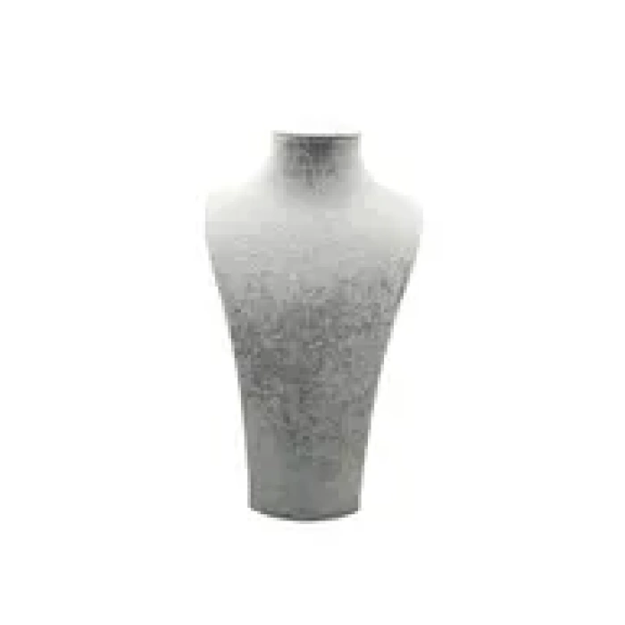 Süet Kumaş Elisia Manken Gri Renk 25/12 Cm Kolye Gerdanlık Takı Sergileme Mankeni