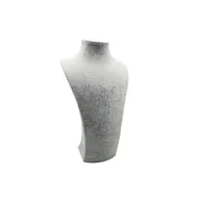 Süet Kumaş Elisia Manken Gri Renk 25/12 Cm Kolye Gerdanlık Takı Sergileme Mankeni