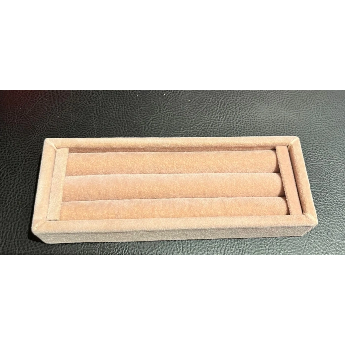 Yerli Üretim Ufak Boy Süet Kumaş Pembe Renk 18 / 7 Cm Rulo Çekmece Içi Yüzük Standı