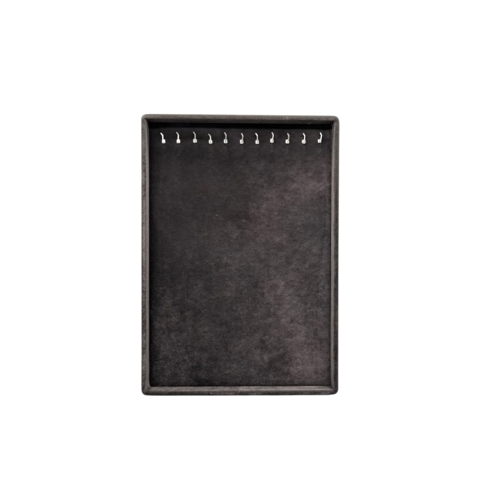Süet Kumaş Füme Renk 34/24 Cm Ayaklı Kolye Sergileme Standı