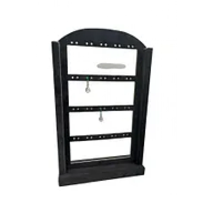 Süet Kumaş Füme Renk 36 /22 cm Ayaklı Küpe Standı Takı Organizeri