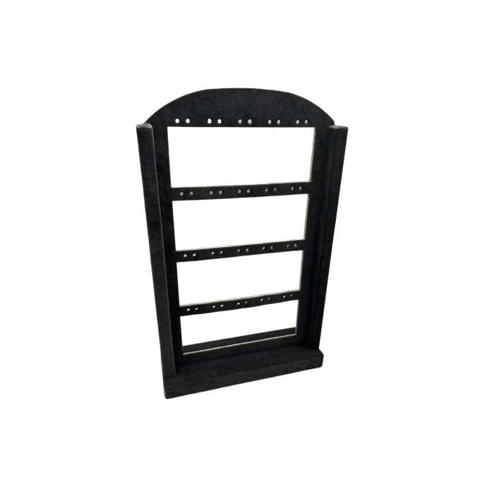 Süet Kumaş Füme Renk 36 /22 cm Ayaklı Küpe Standı Takı Organizeri