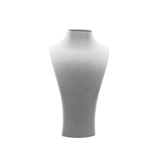 Süet Kumaş Gri Renk Boy 27/12 cm Kolye Takı Sergileme Mankeni