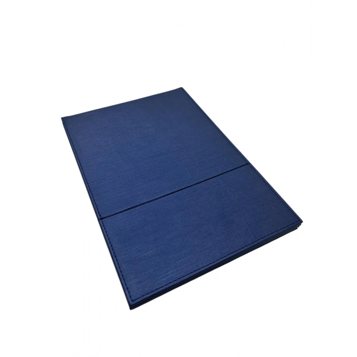 Deri Kumaş Kaplama Lacivert Renk 31*31 cm Katlanabilir Ayaklı Takı Ve Makyaj Aynası
