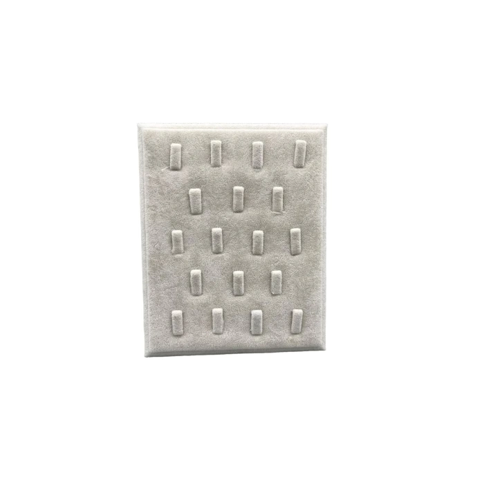 Süet Kumaş Krem Renk 20/16 Cm Ayaklı Yüzük Sergileme Standı