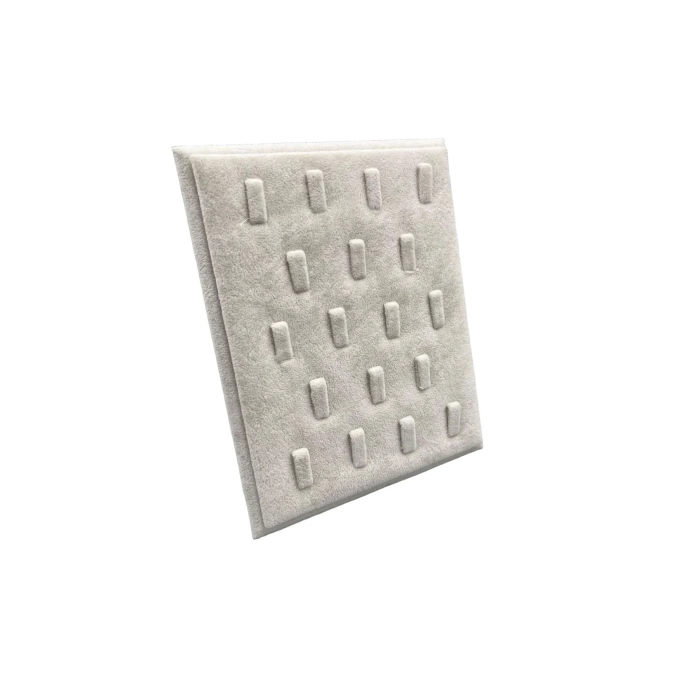 Süet Kumaş Krem Renk 20/16 Cm Ayaklı Yüzük Sergileme Standı