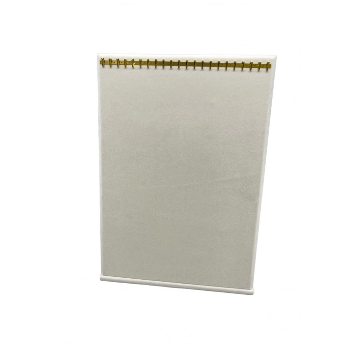 Süet Kumaş Krem Renk 24/34 Cm Tırnaklı Ayaklı Tesbih-Kolye-Zincir Sergileme Standı