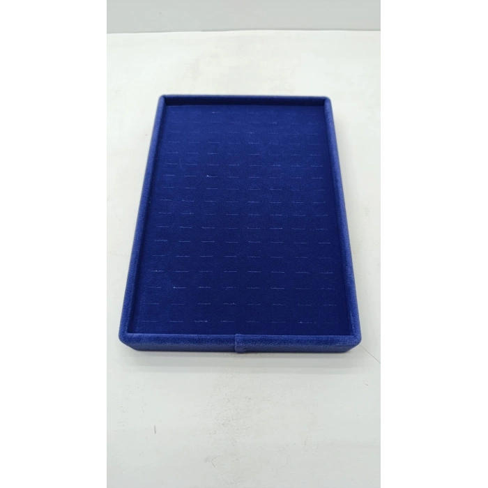 Süet Kumaş Lacivert Renk 24/17 Cm Batırmalı Piercing - Küpe Tablası