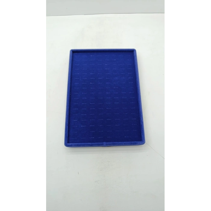 Süet Kumaş Lacivert Renk 24/17 Cm Batırmalı Piercing - Küpe Tablası