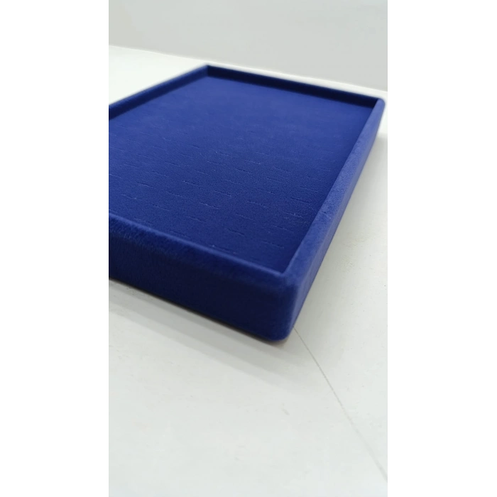 Süet Kumaş Lacivert Renk 24/17 Cm Batırmalı Piercing - Küpe Tablası