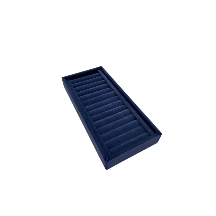 Süet Kumaş Lacivert Renk 25 Cm / 11,5 Cm Kelepçe-Bileklik Sergileme Standı