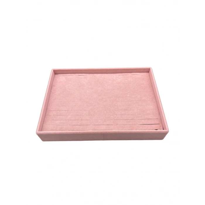 Süet Kumaş Pembe Renk 34/24 Cm Batırmalı Bileklik Kelepçe Tablası