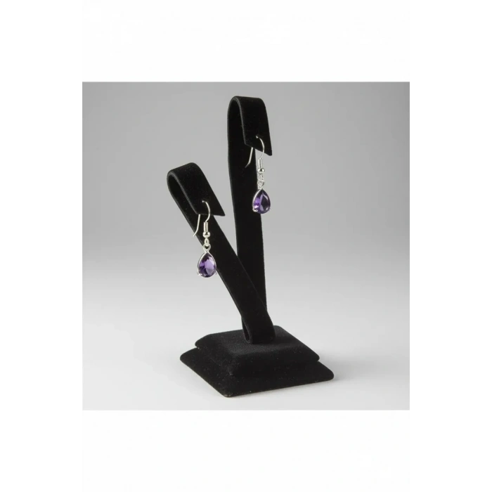 Süet Kumaş Siyah Renk 10 Cm Küpe Sergileme Aksesuar