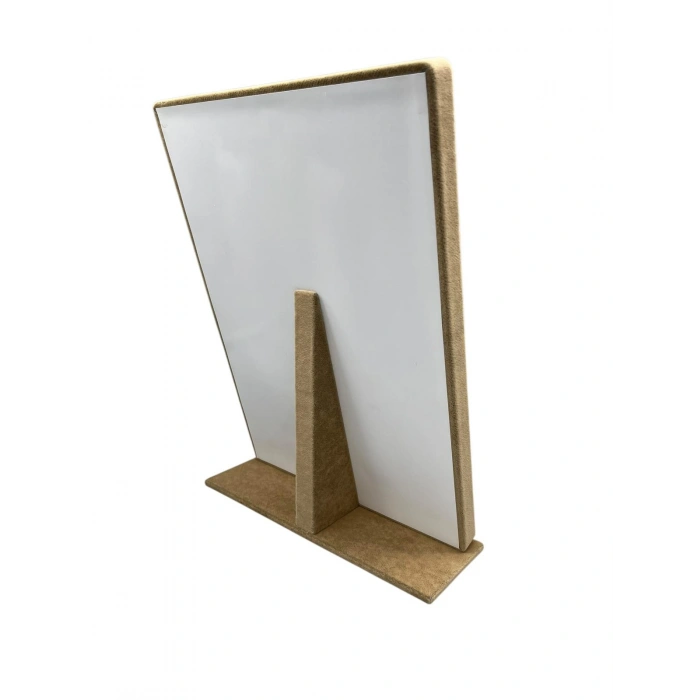 Süet Kumaş Tırnaklı Sütlü Kahve Renk 34/24 Cm Ayaklı tırnaklı Tesbih Takı Standi