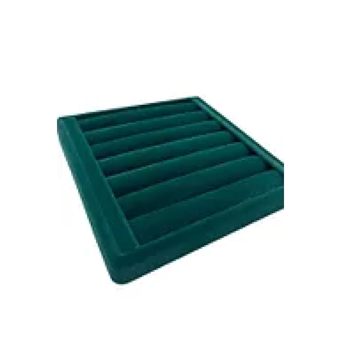 Süet Kumaş Yeşil Renk 15 cm 15 cm Yüzük Sergileme Standı
