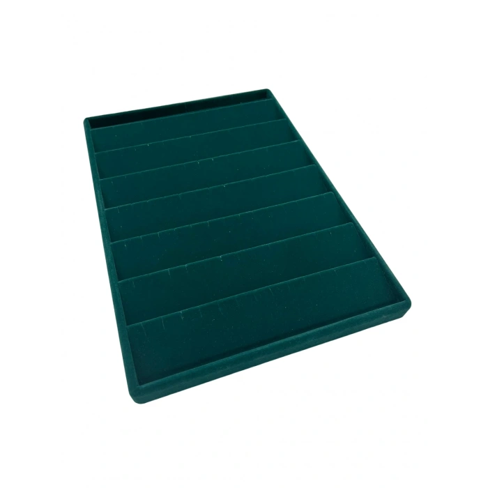 Saray Bosna Model Süet Kumaş Yeşil Renk 34/24 Cm Dikine Küpe Standı