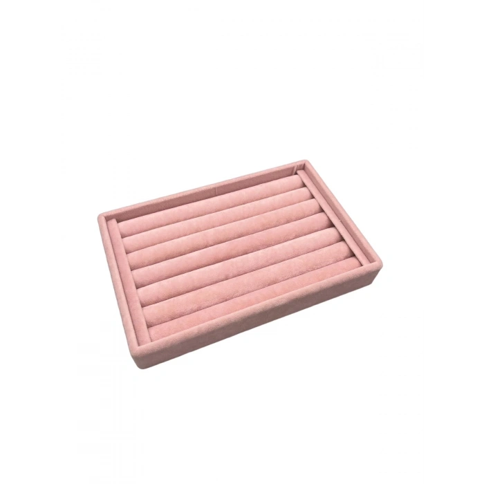 Tunus Model Süet Kumaş Pembe Renk 14/22 Cm Sosisli Yüzük Standı