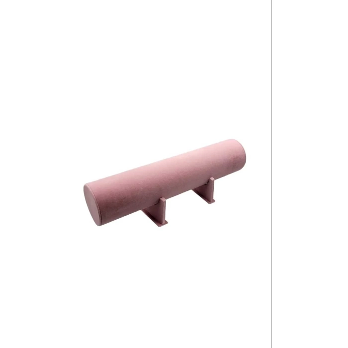 Yerli Kadife Ayaklı Pembe Taç Toka Stand