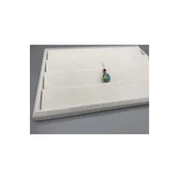 Yerli Süet Krem Küpe Tabla Standı