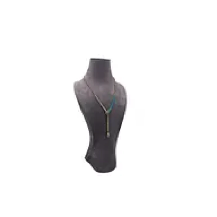 Yerli Üretim Adonis Model Sardunya Kumaş Füme Renk Boy 38cm Kolye Takı Sergileme Mankeni