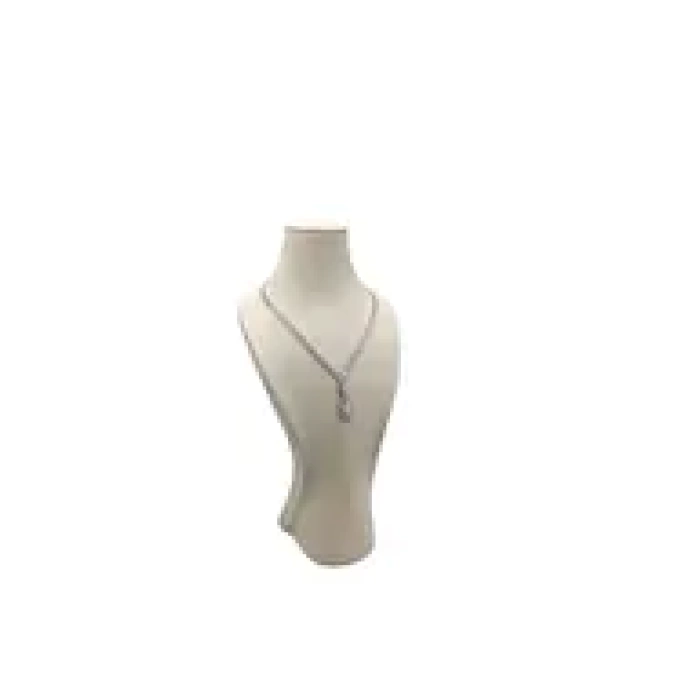 Yerli Üretim Adonis Model Sardunya Kumaş Krem Renk Boy 33cm Kolye Takı Sergileme Mankeni