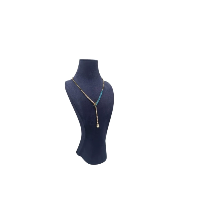 Yerli Üretim Adonis Model Sardunya Kumaş Lacivert Renk Boy 38cm Kolye Takı Sergileme Mankeni