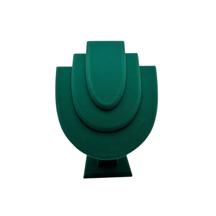Yerli Üretim Ahşap Model Anfora Kumaş Yeşil Renk 25 cm Kolye Takı Sergileme Mankeni