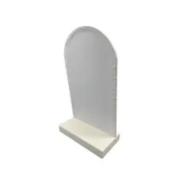 Yerli Üretim Batum Model Süet Kumaş Krem Renk 26/15 Cm Ayaklı Kolye Sergileme Standı