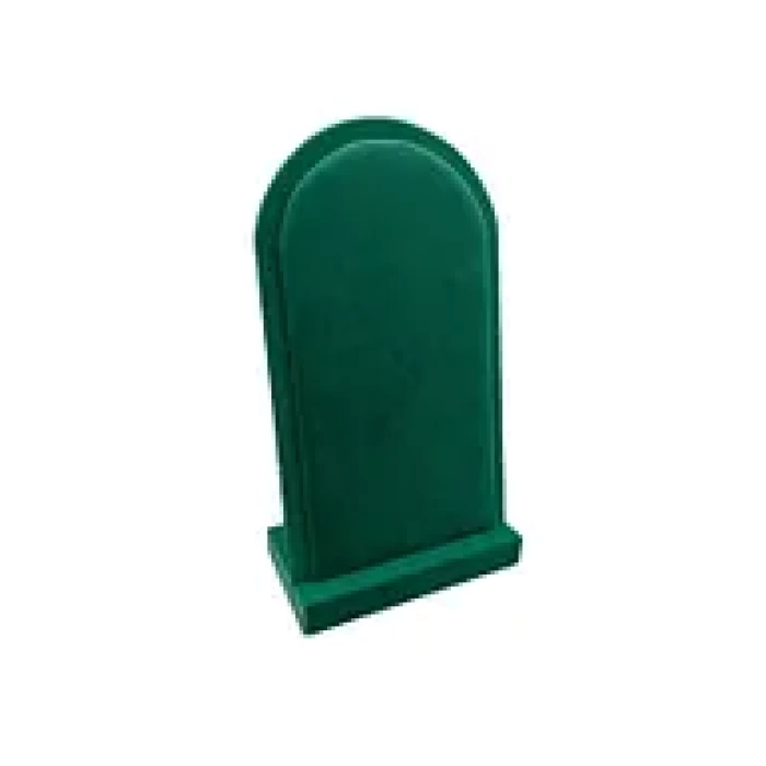 Yerli Üretim Batum Model Süet Kumaş Yeşil Renk 26/15 Cm Ayaklı Kolye Sergileme Standı