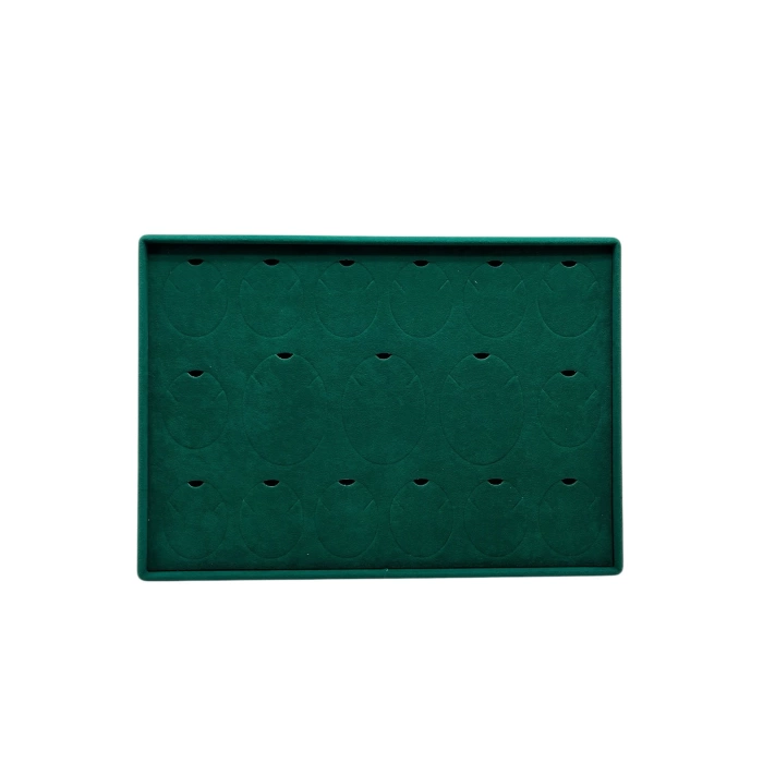 Yerli Üretim Bükreş Model Dikine Süet Kumaş Yeşil 34-24 Cm Ayaklı Üçlü Set Tabla Stand