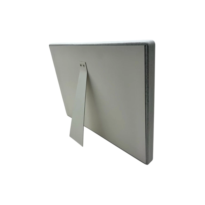 Yerli Üretim Bükreş Model Dikine Süet Kumaş Gri 34-24 Cm Ayaklı Üçlü Set Tabla Stand