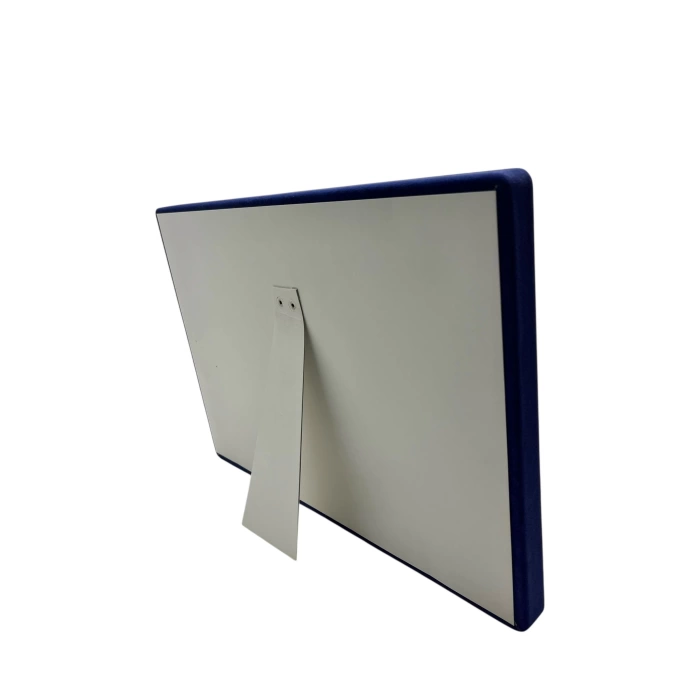 Yerli Üretim Bükreş Model Dikine Süet Kumaş Lacivert 34-24 Cm Ayaklı Üçlü Set Tabla Stand