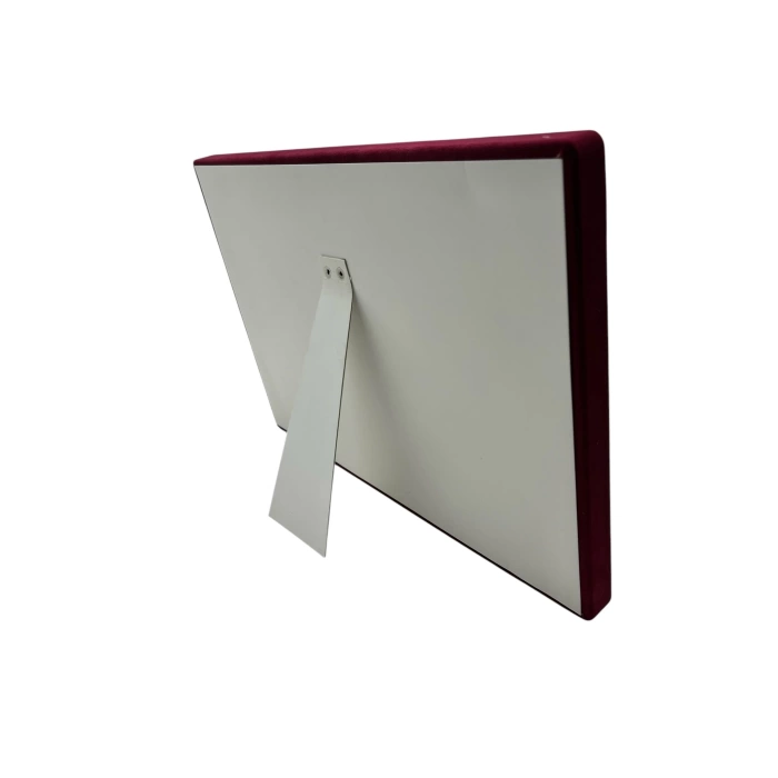 Yerli Üretim Bükreş Model Dikine Süet Kumaş Sütlü Kahve 34-24 Cm Ayaklı Üçlü Set Tabla Stand