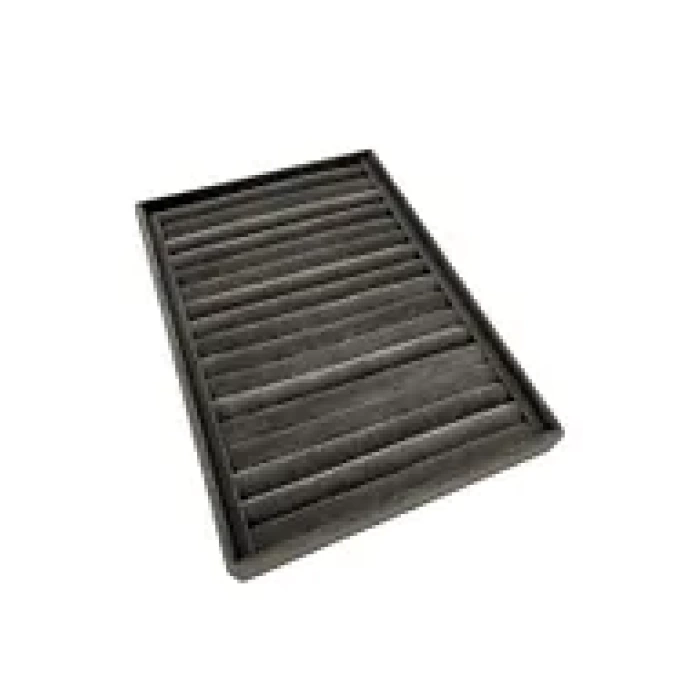Yerli Üretim Büyük Boy Süet Kumaş Füme Renk 34 cm / 24 cm Dikine Sosisli Yüzük Sergileme Standı
