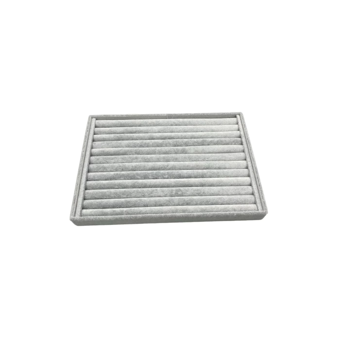 Yerli Üretim Büyük Boy Süet Kumaş Gri Renk 34 cm / 24 cm Sosisli Yüzük Sergileme Standı
