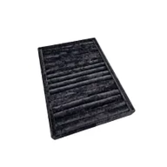 Yerli Üretim Büyük Boy Süet Kumaş Siyah Renk 34 cm / 24 cm Dikine Sosisli Yüzük Sergileme Standı
