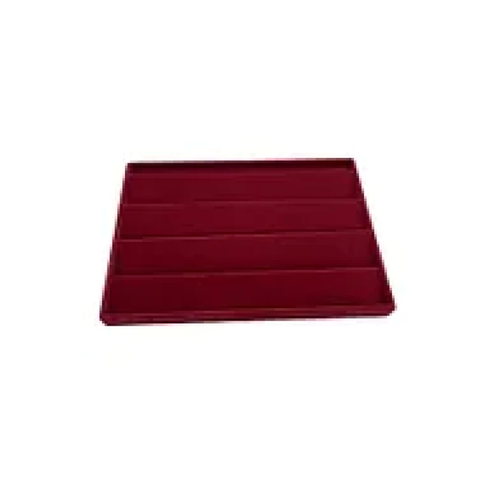Yerli Üretim Cezayir Model Süet Kumaş Bordo Renk 34/24 Cm Kademeli Çekmece İçi Küpe Standı