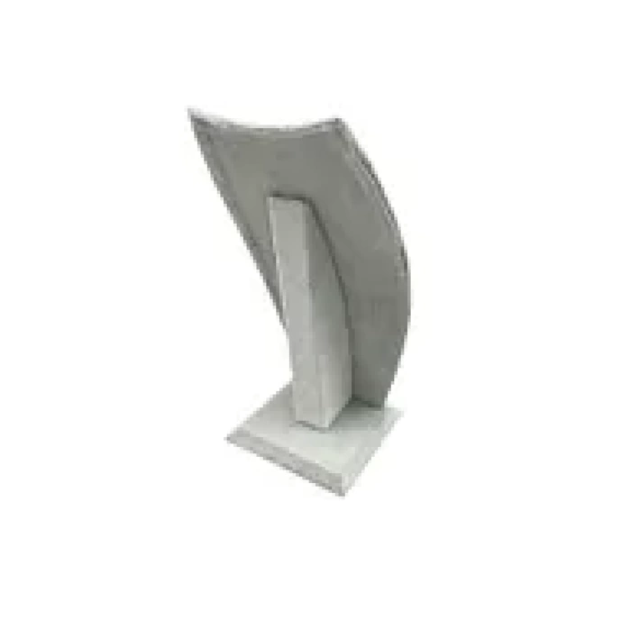 Yerli Üretim Dubai Model Süet Kumaş Gri Renk 18/9 Cm Kolye - Zincir Ayaklı Stand