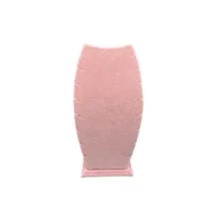 Yerli Üretim Dubai Model Süet Kumaş Pembe Renk 18/9 Cm Kolye - Zincir Ayaklı Stand