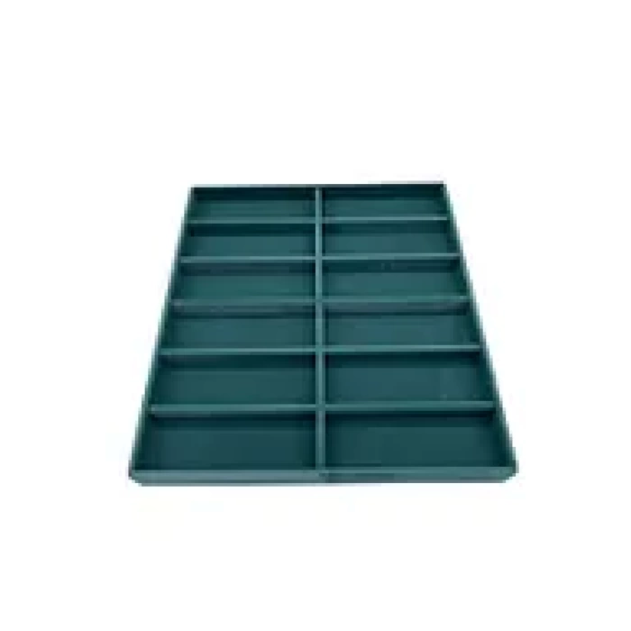 Yerli Üretim Havana Model Süet Kumaş Yeşil Renk 38 Cm / 36 Cm Gözlük Sergileme Çekmece Içi Stand