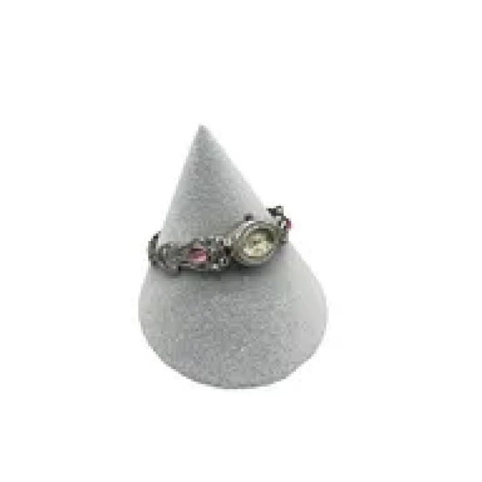 Yerli Üretim Huni Model Süet Kumaş Gri Renk 8/8 Cm Bileklik-Saat Sergileme Standı